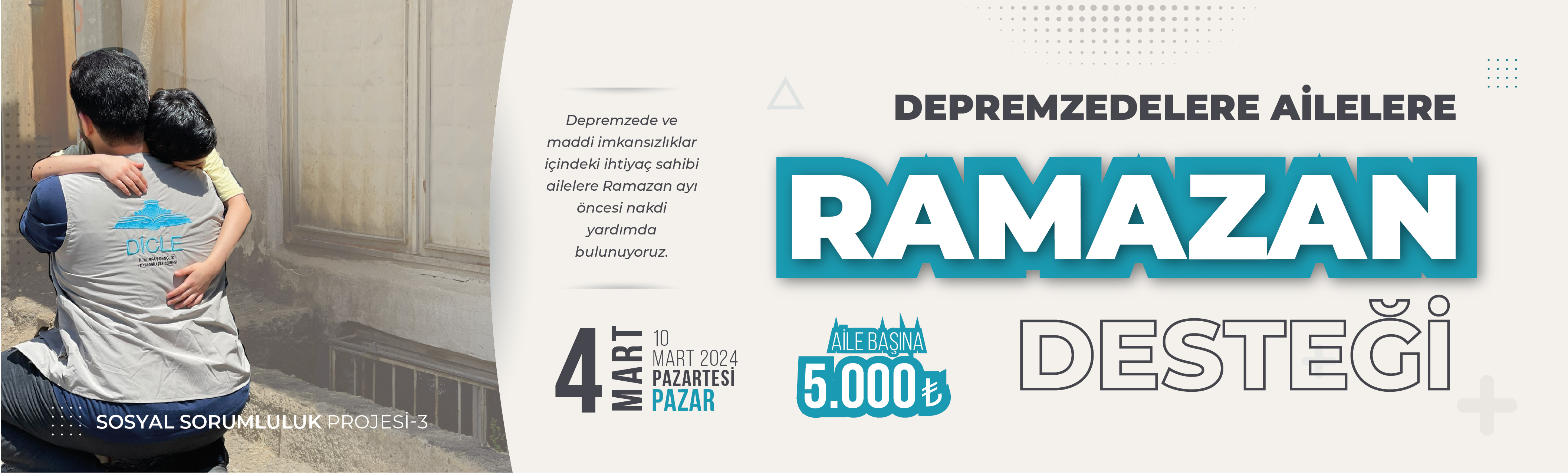 Depremzede Ailelere Ramazan Desteği